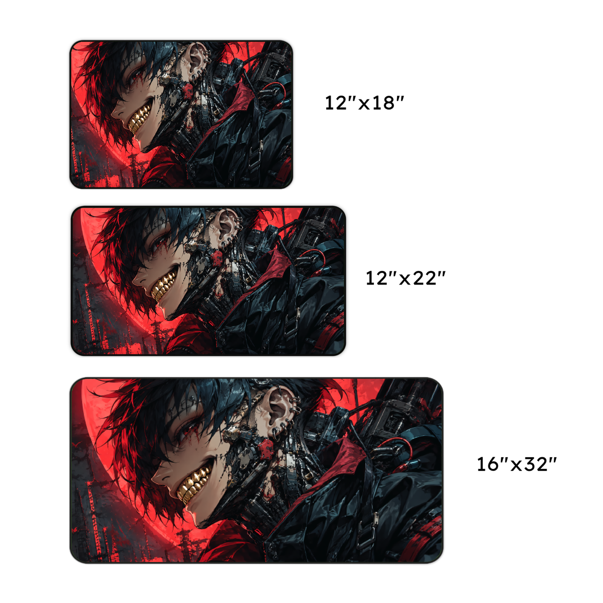 Tokyo Red Cyberpunk Desk Mat