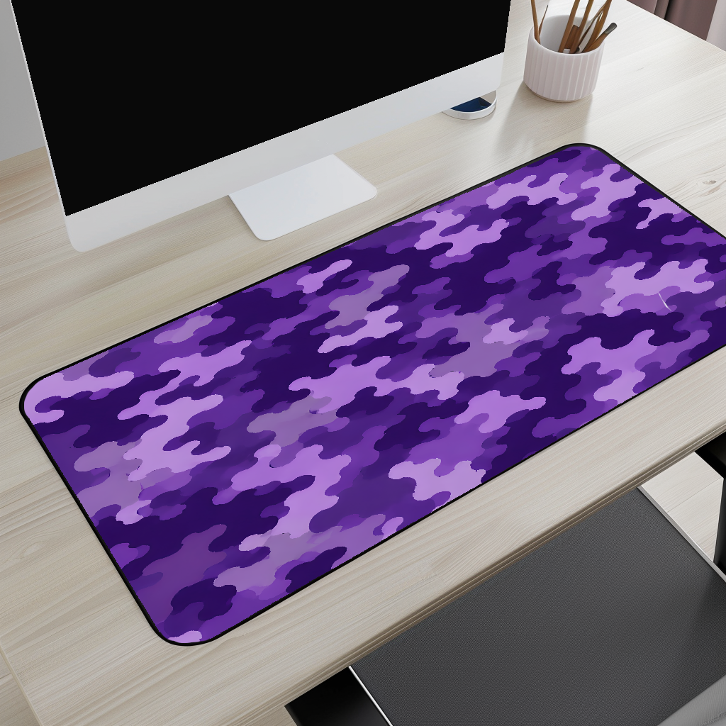 Purple Camo Desk Mat