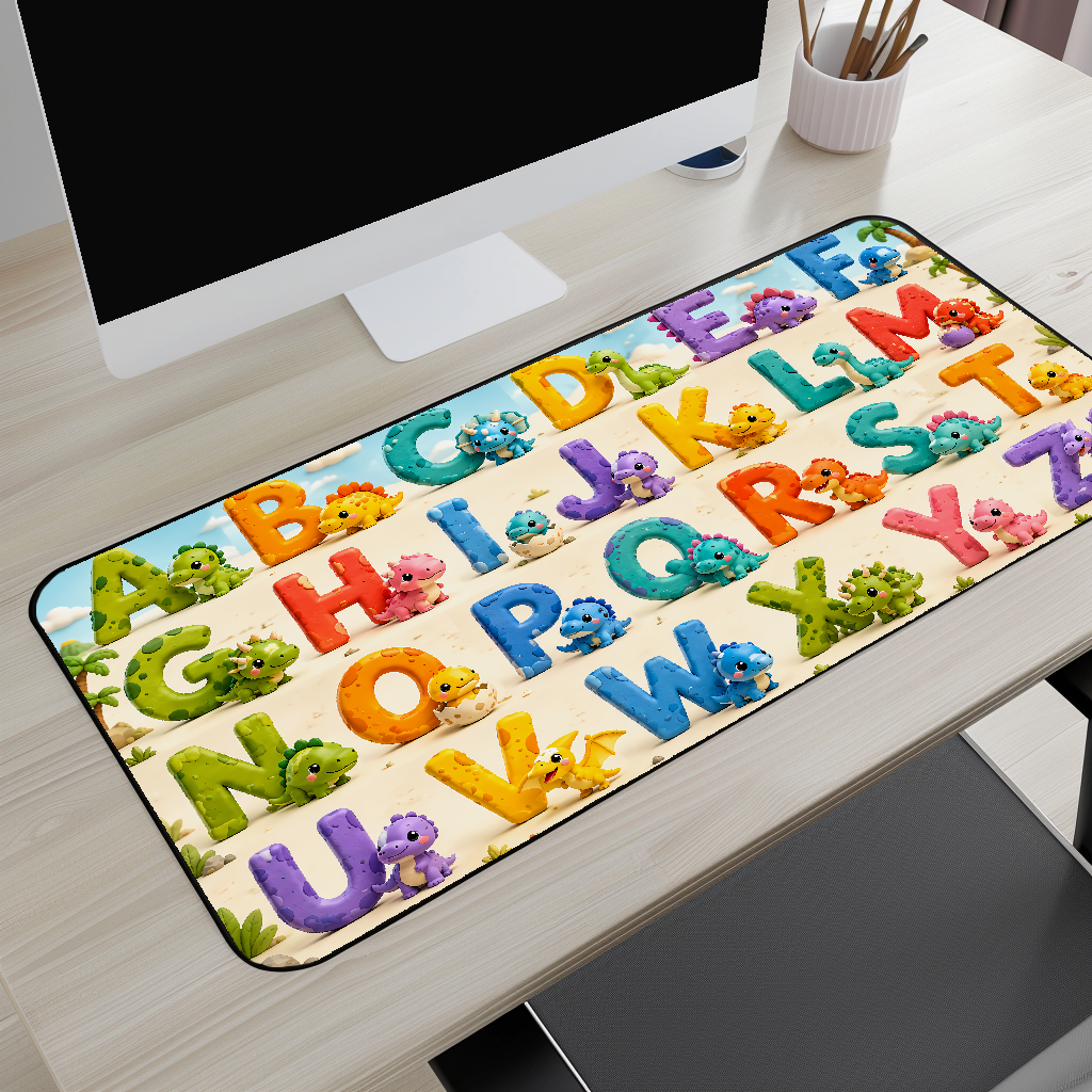 Dino Alphabet Desk Mat
