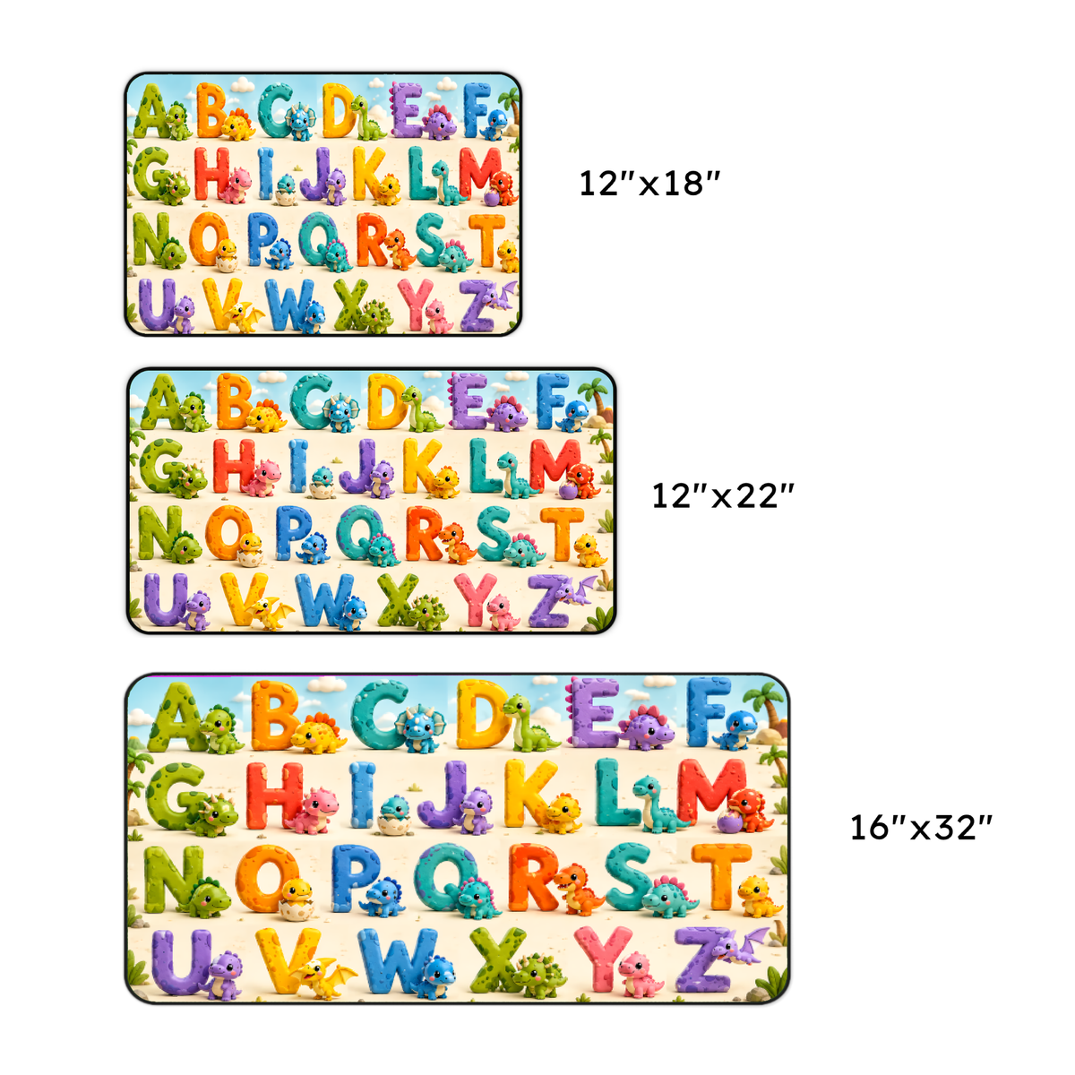 Dino Alphabet Desk Mat