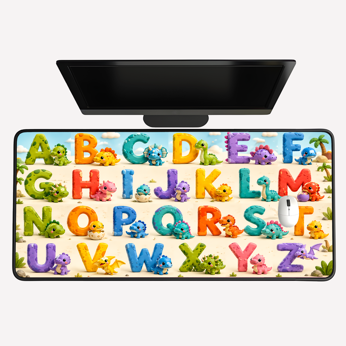 Dino Alphabet Desk Mat