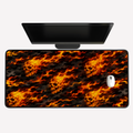 Flaming Skull Desk Mat