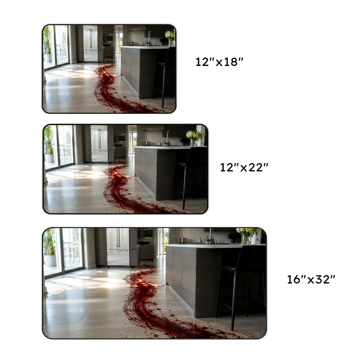 Scary Blood Trail Desk Mat