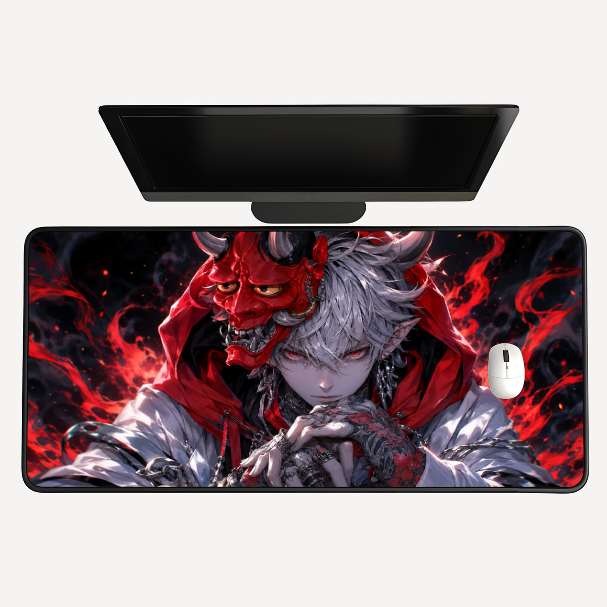 Demonic Oni Gamer Desk Mat