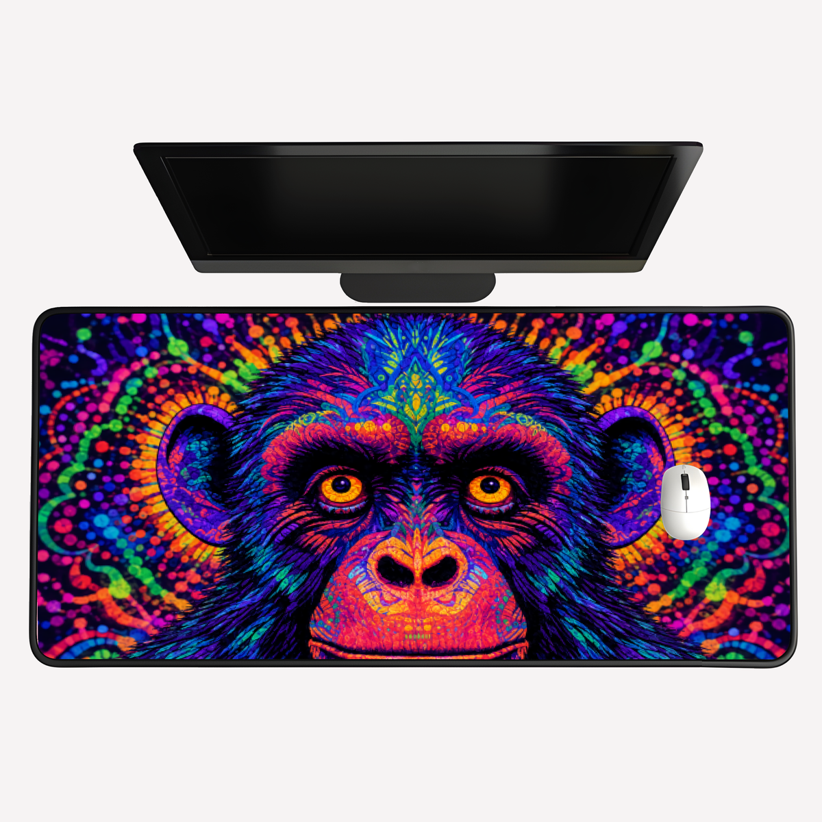 Psychedelic Chimp Desk Mat
