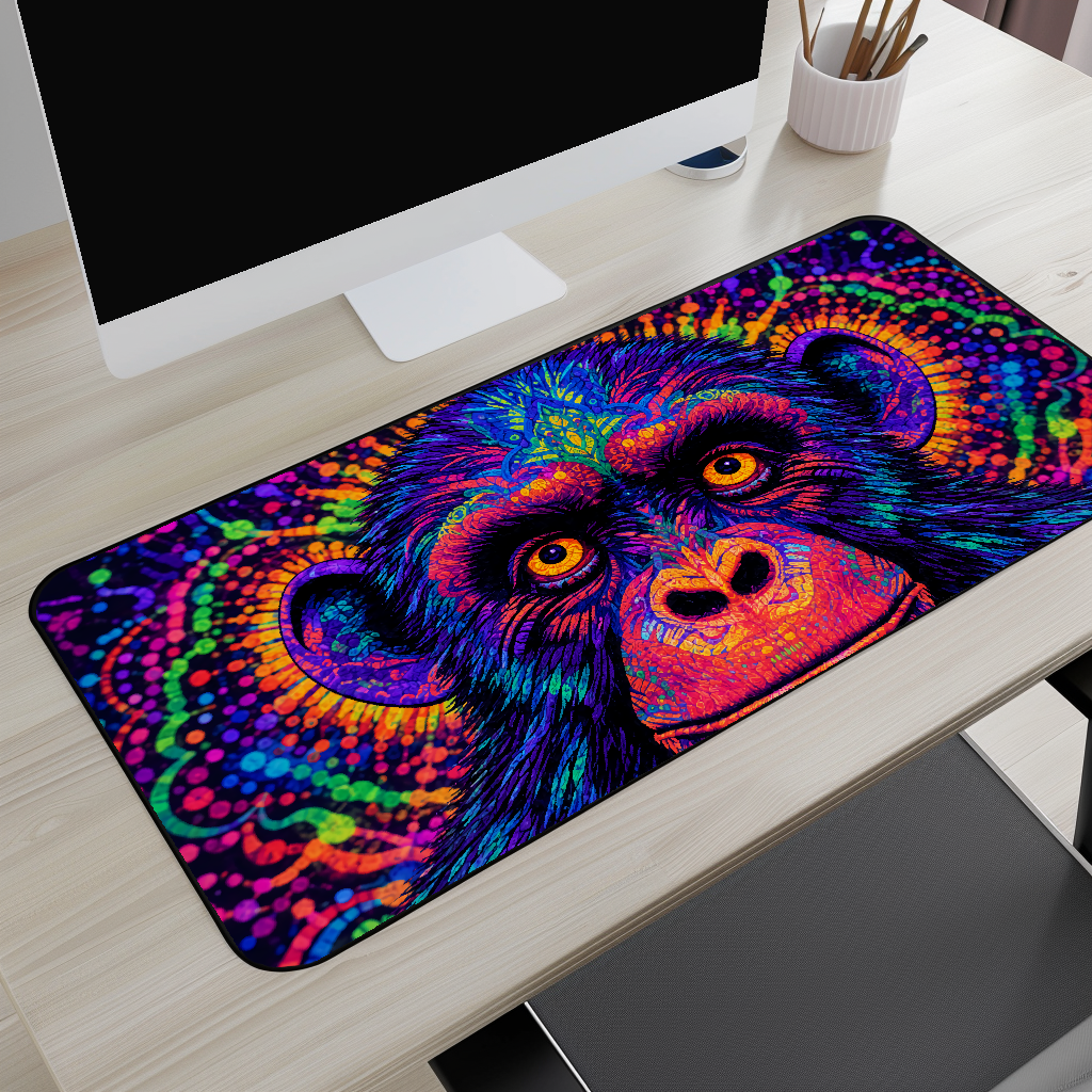 Psychedelic Chimp Desk Mat
