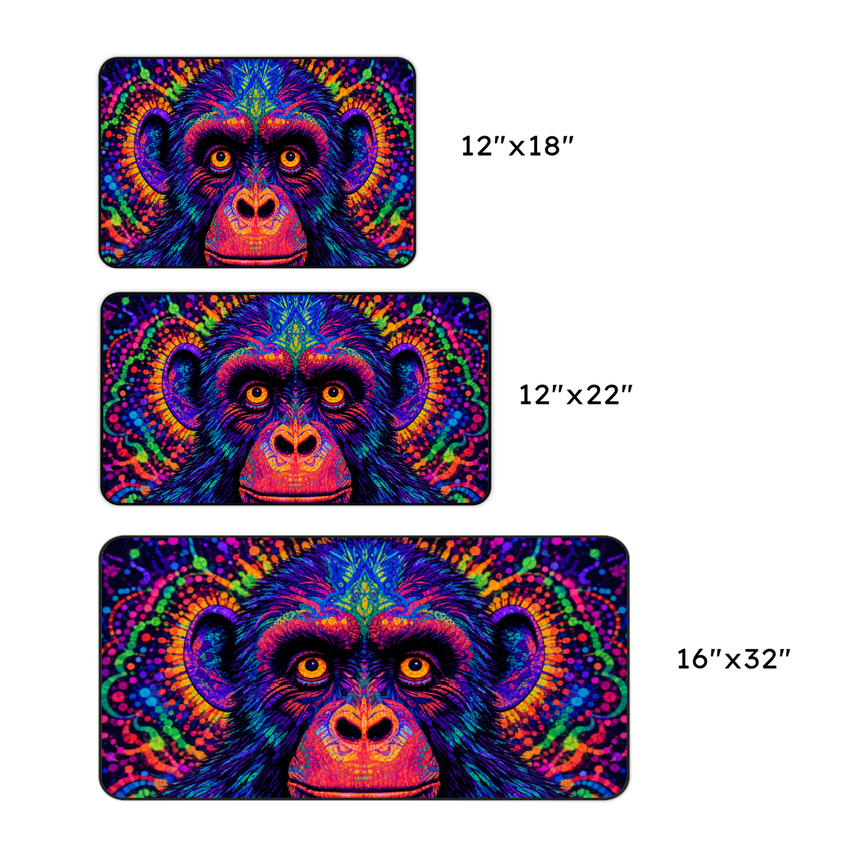 Psychedelic Chimp Desk Mat