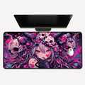 Anime Gothic Skull Girl Desk Mat