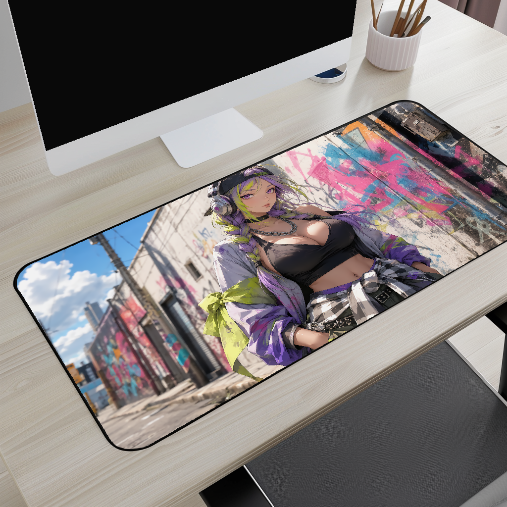 Graffiti Girl Pad Desk Mat
