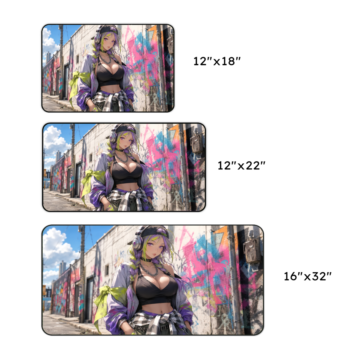 Graffiti Girl Pad Desk Mat