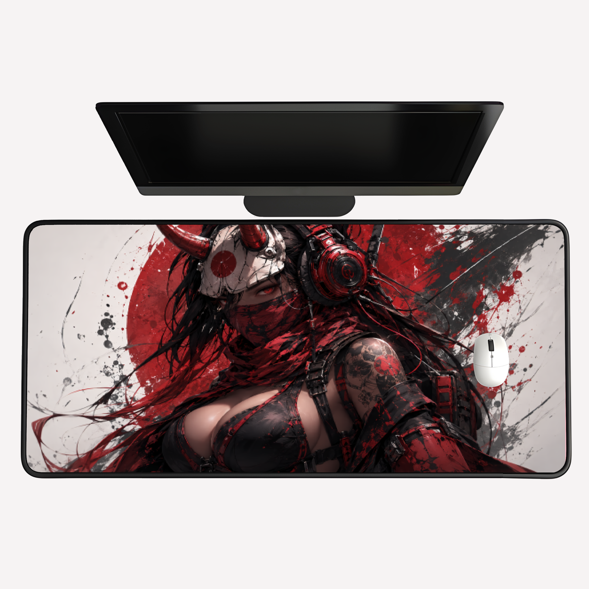 Headphone Samurai Desk Mat