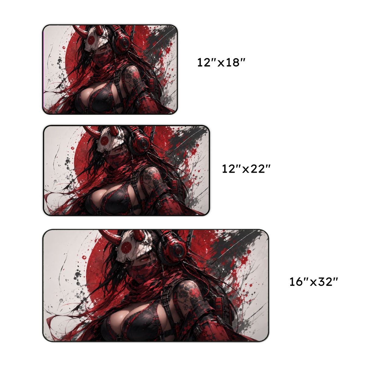 Headphone Samurai Desk Mat