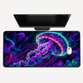 Neon Jellyfish Desk Mat