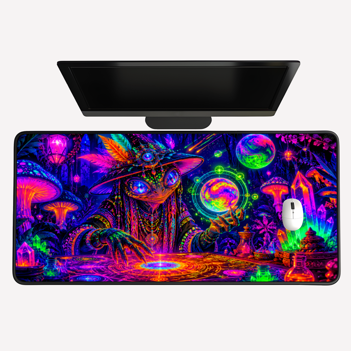 Psychedelic Wizard Desk Mat
