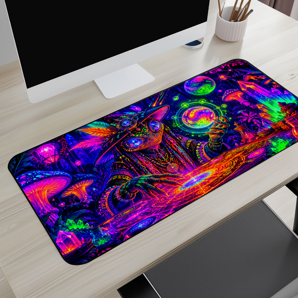 Psychedelic Wizard Desk Mat