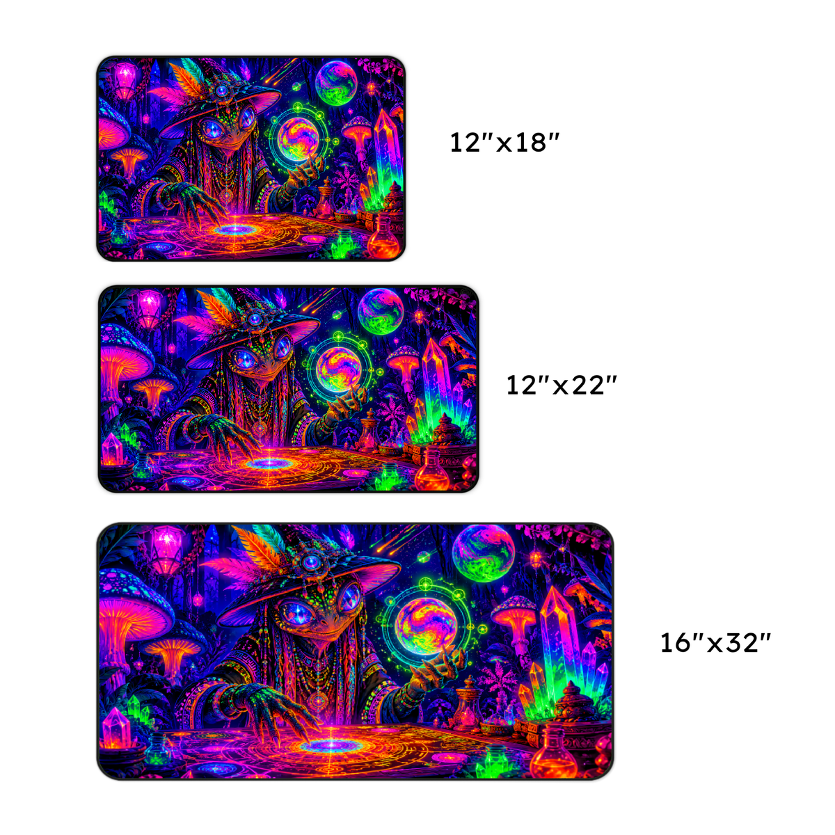 Psychedelic Wizard Desk Mat