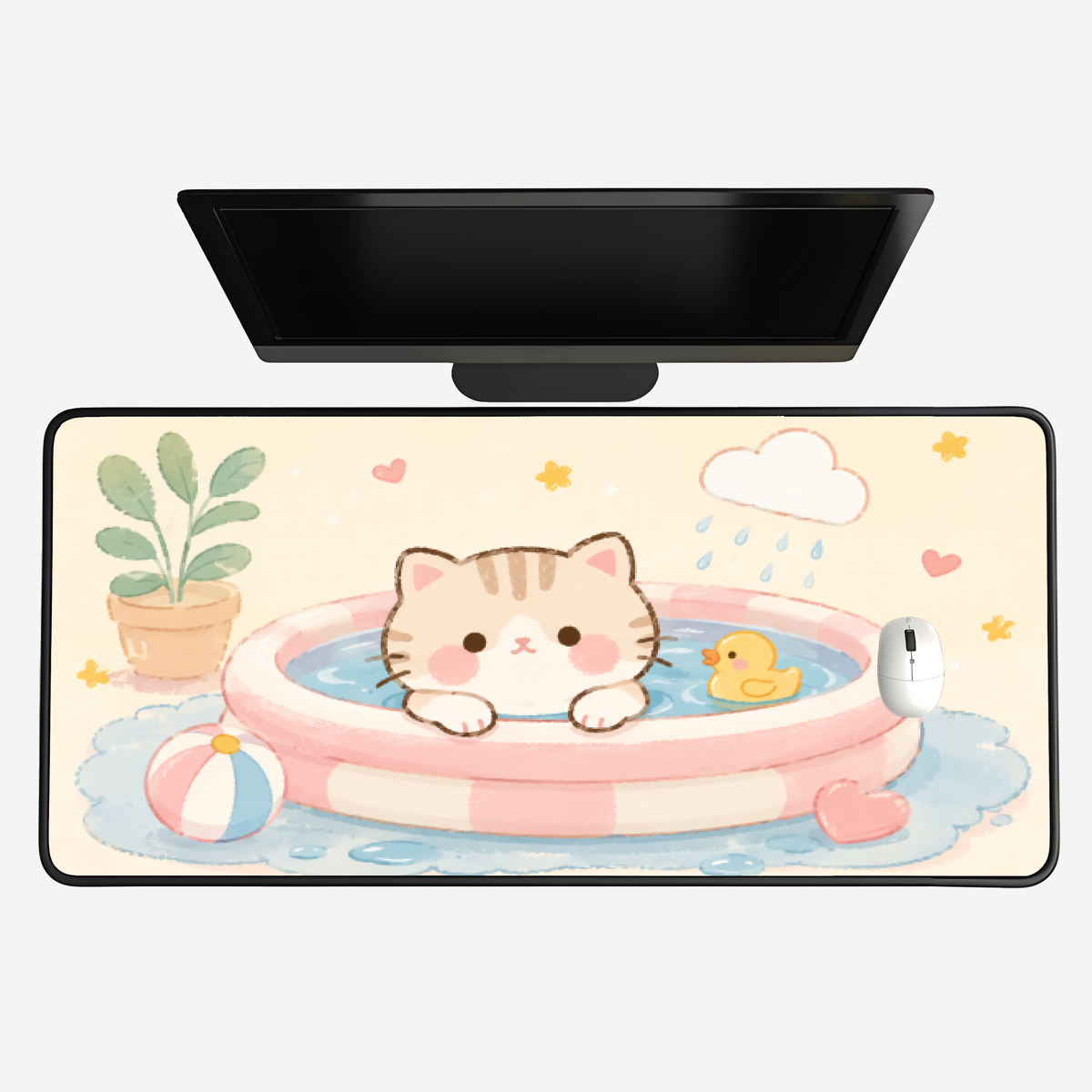 Cute Cat Pool Desk Mat