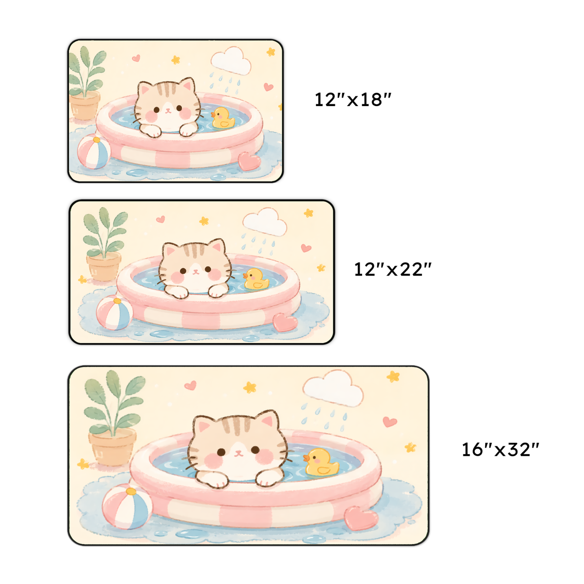 Cute Cat Pool Desk Mat
