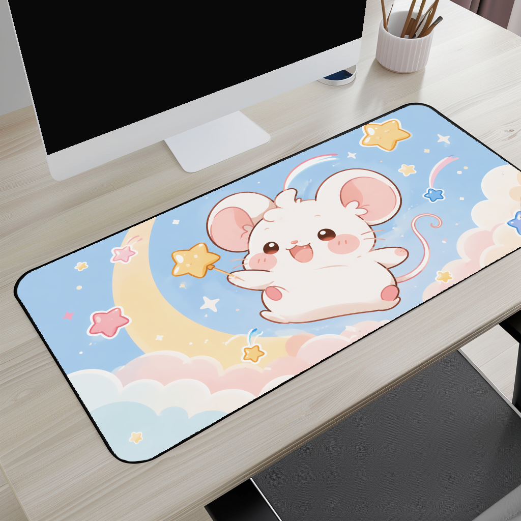 Cute Kawaii Mouse Desk Mat