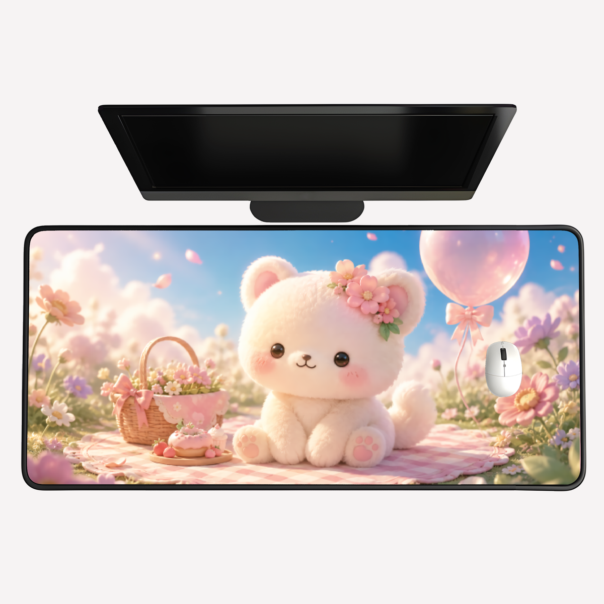Cute Plush Puppy Desk Mat