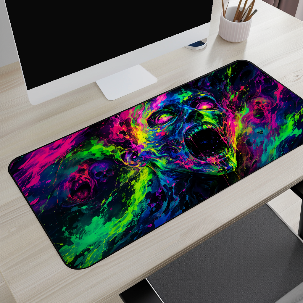 Neon Nightmare Desk Mat