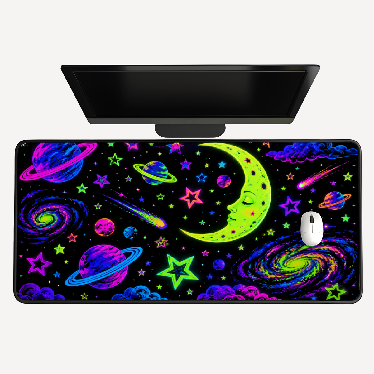 Neon Space Desk Mat