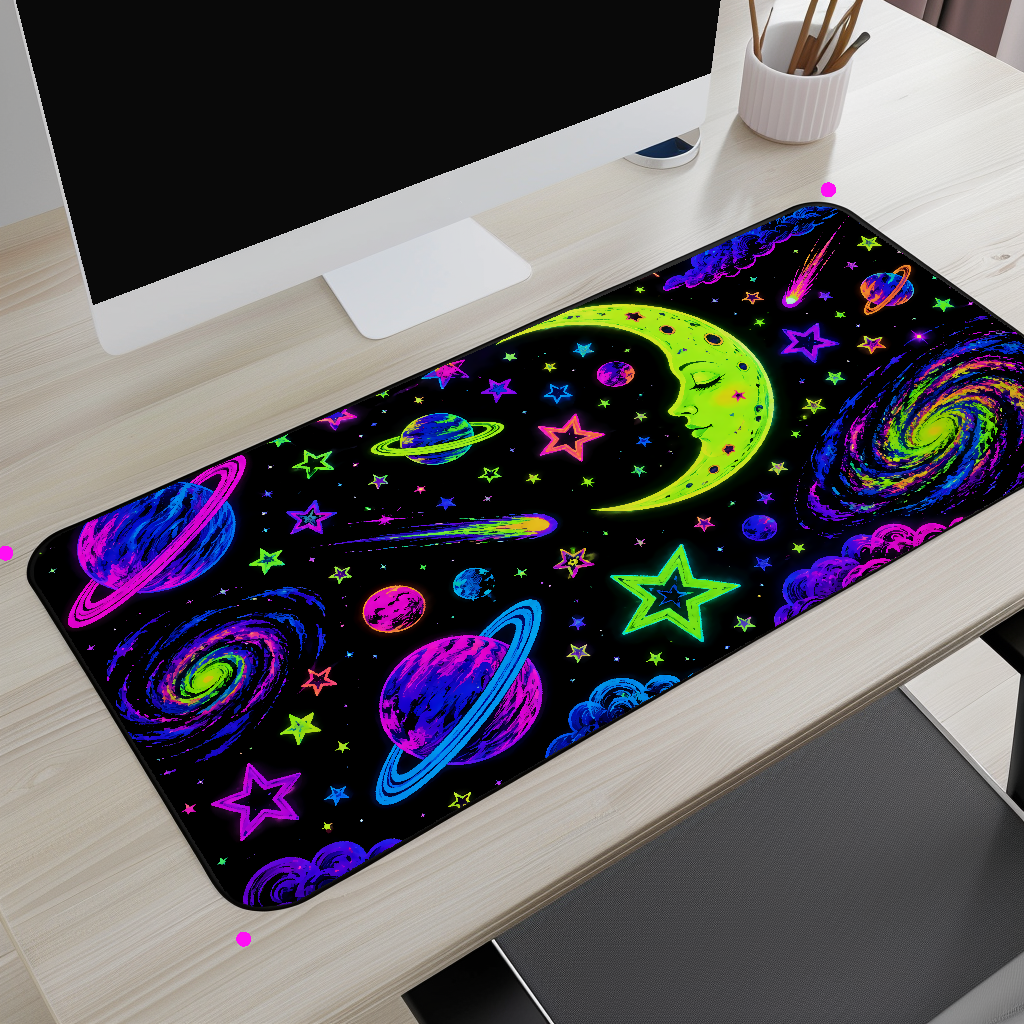 Neon Space Desk Mat