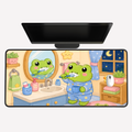Cute Frog Nighttime Desk Mat