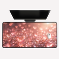 Rose Gold Glitter Heart Desk Mat