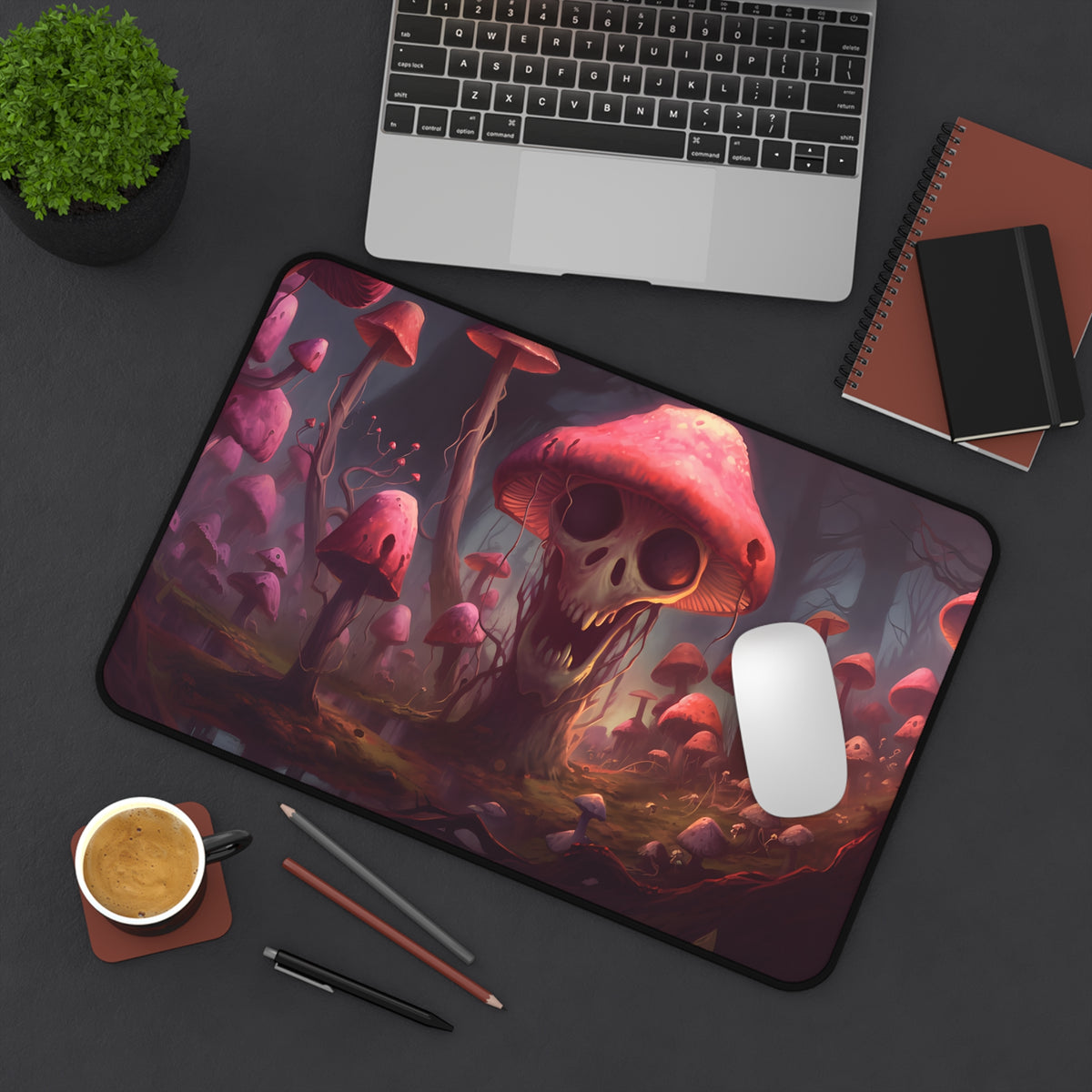 Mushroom Skull Desk Mat
