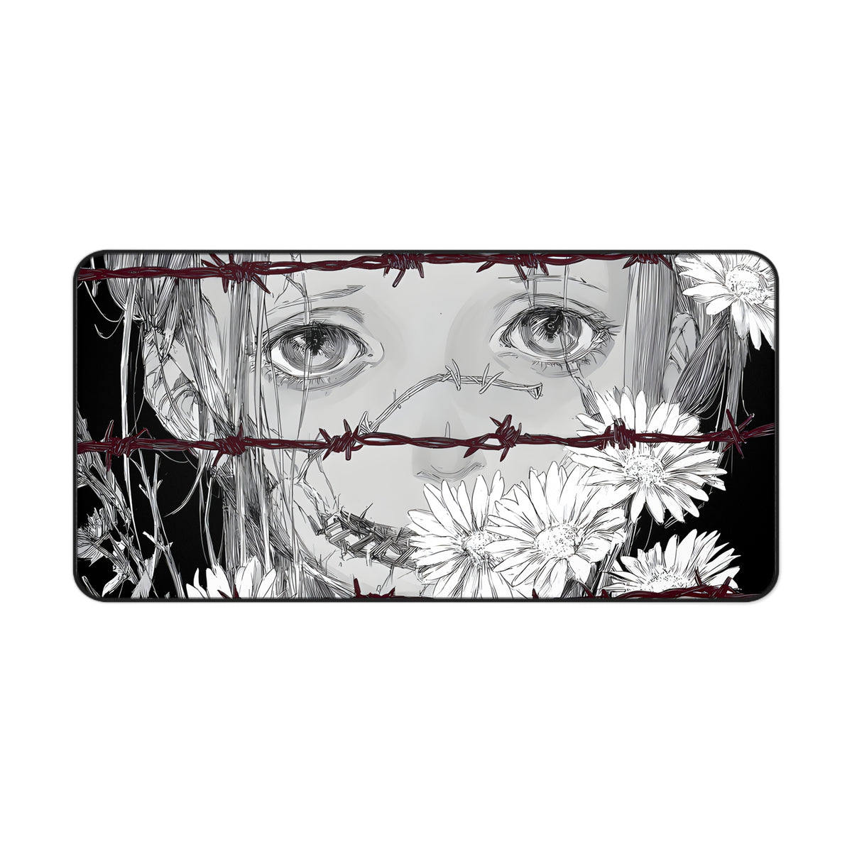 Painful Silence Manga Girl Desk Mat