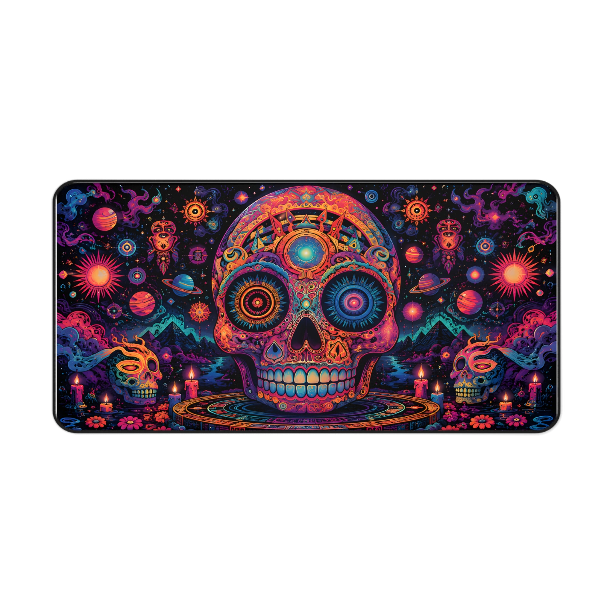 Psychedelic Sugar Skull Desk Mat