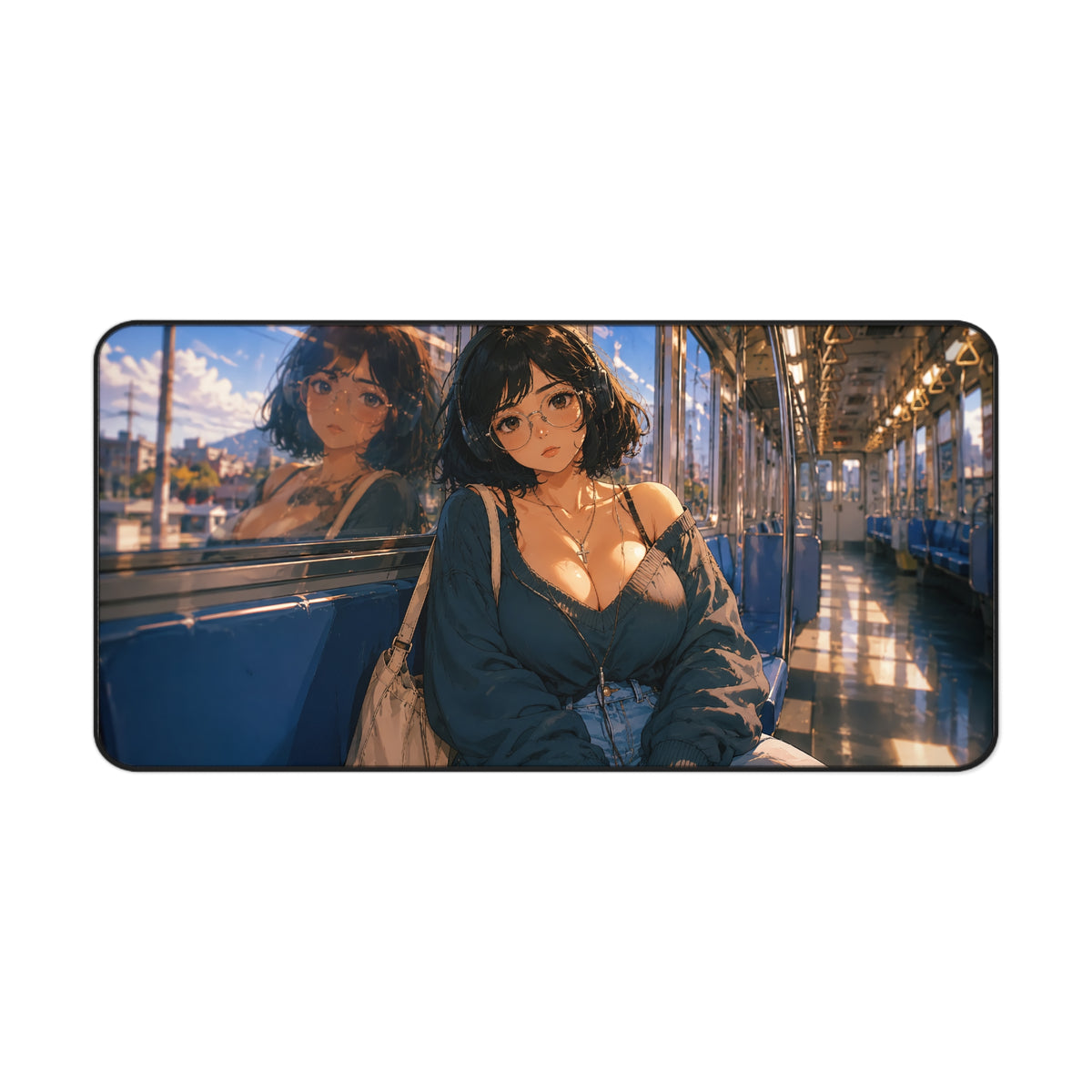 Evening Train Ride Desk Mat