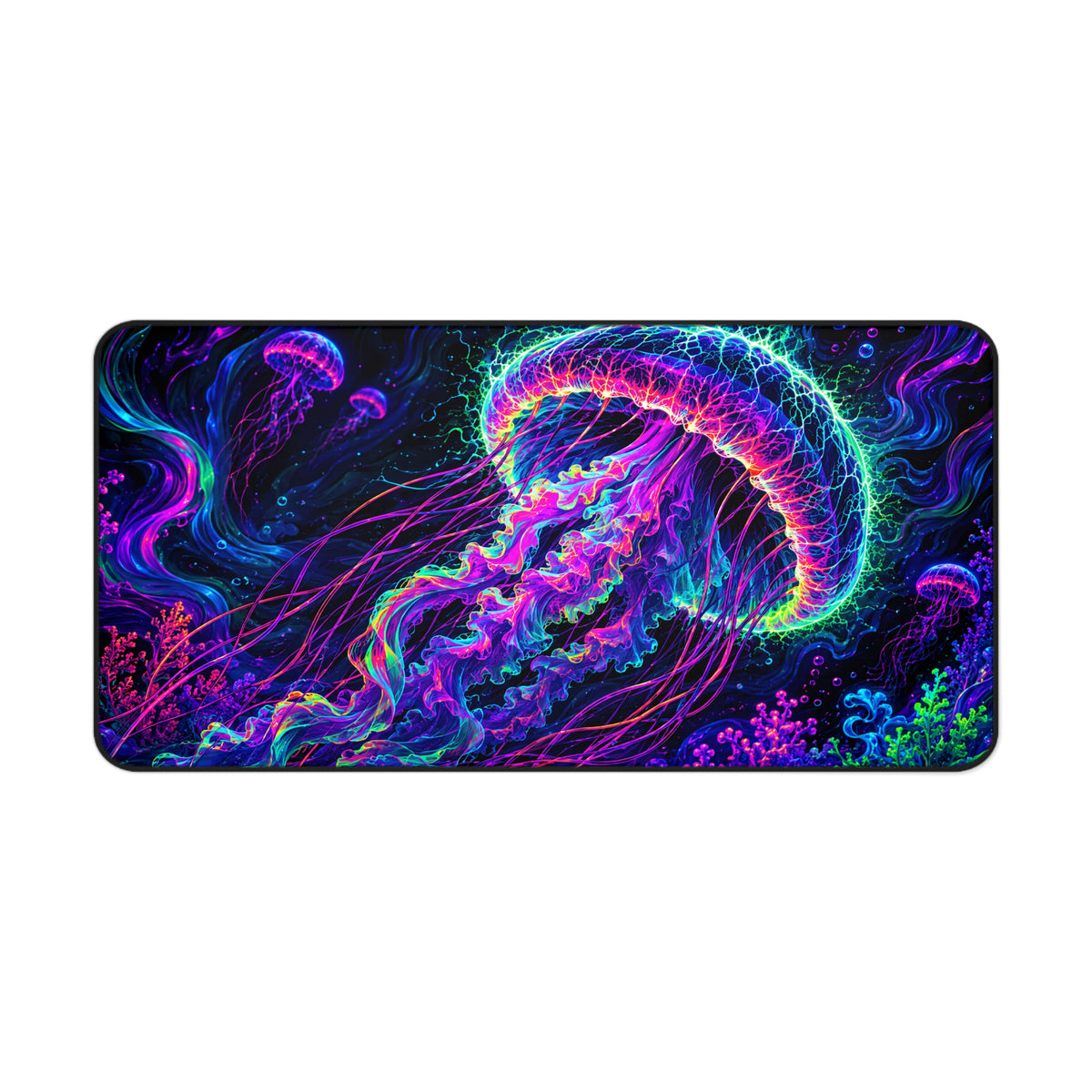 Neon Jellyfish Desk Mat