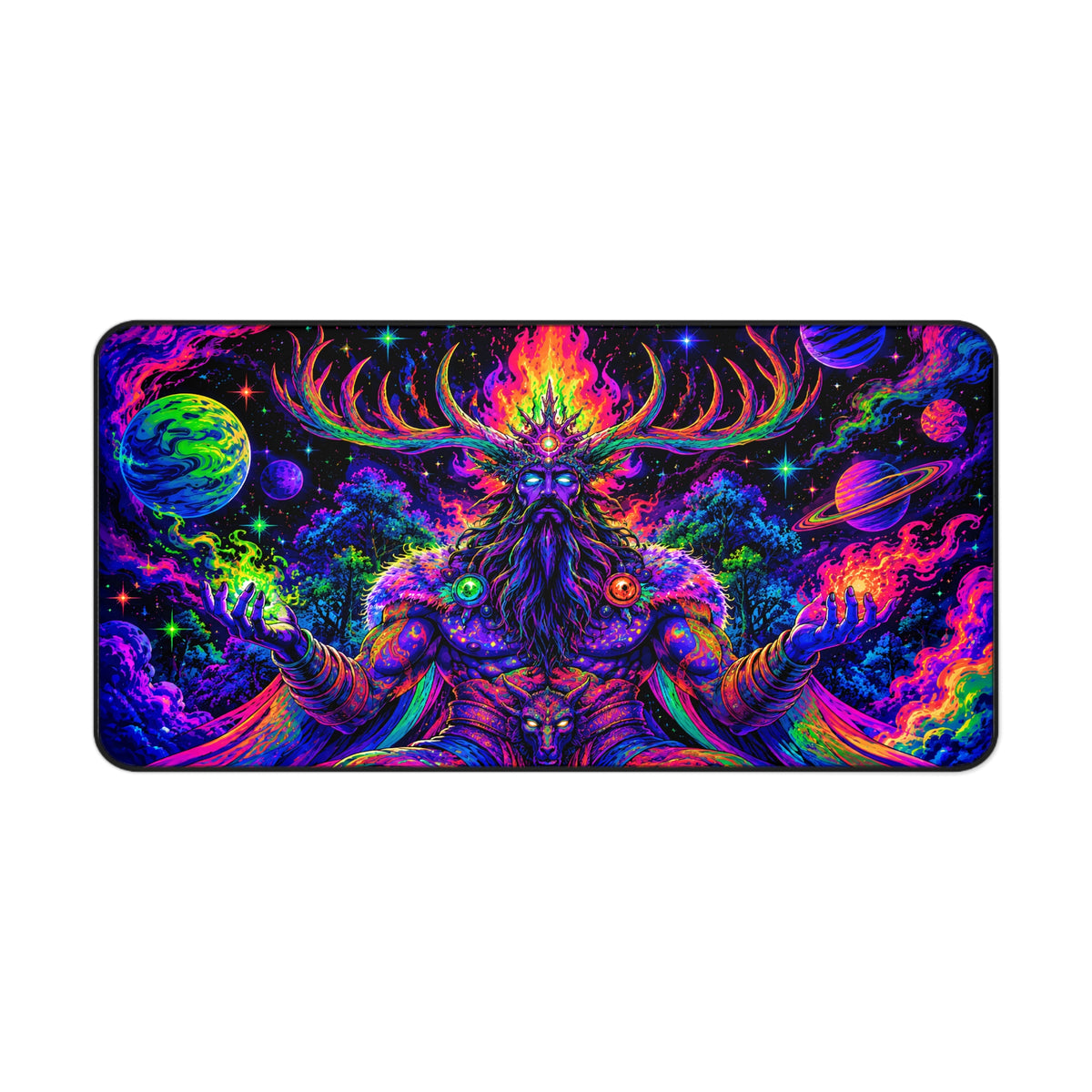 Cosmic Forest God Desk Mat