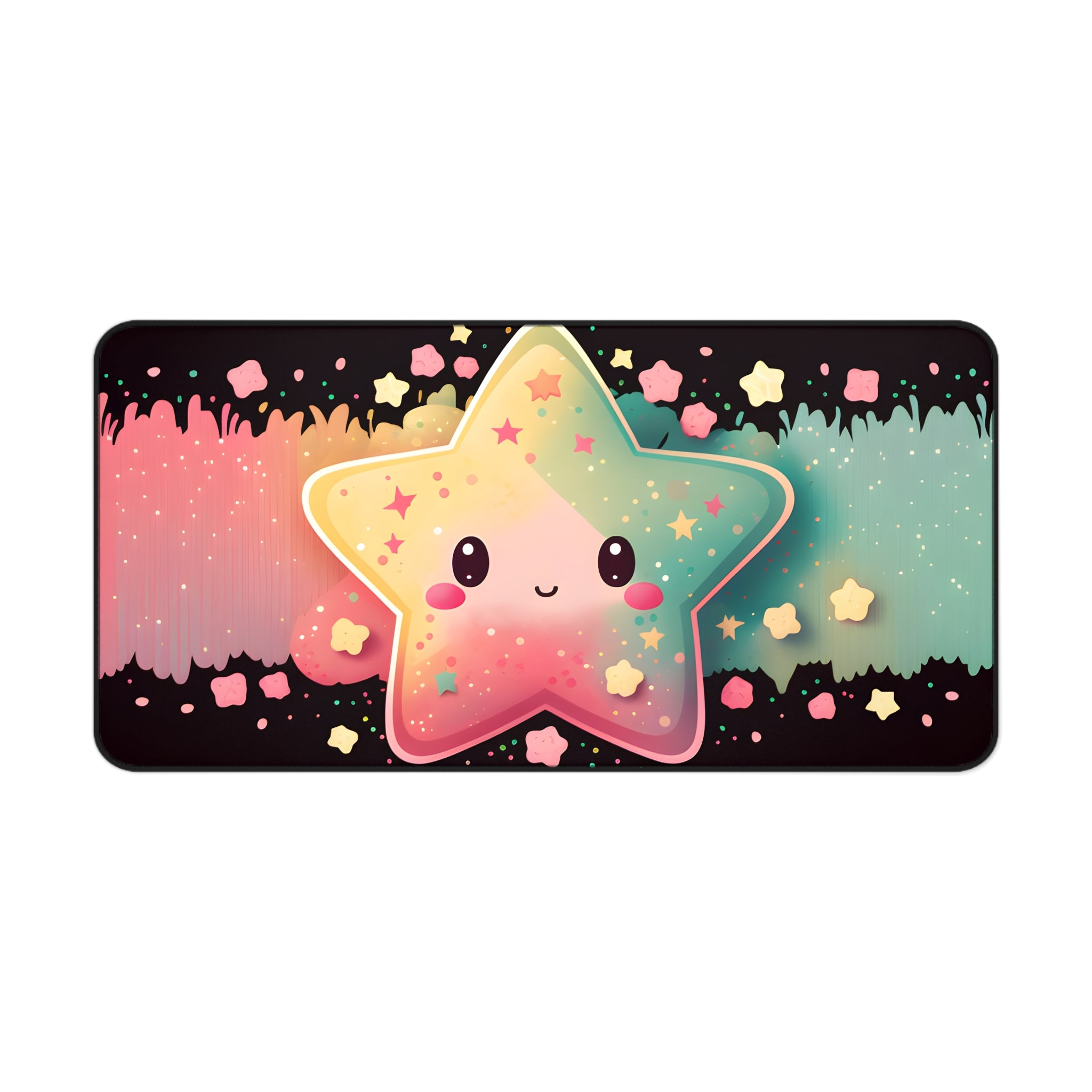 Kawaii Colorful Star Desk Mat