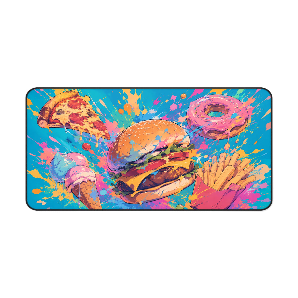 Burger, Fries, Pizza & Donut Desk Mat