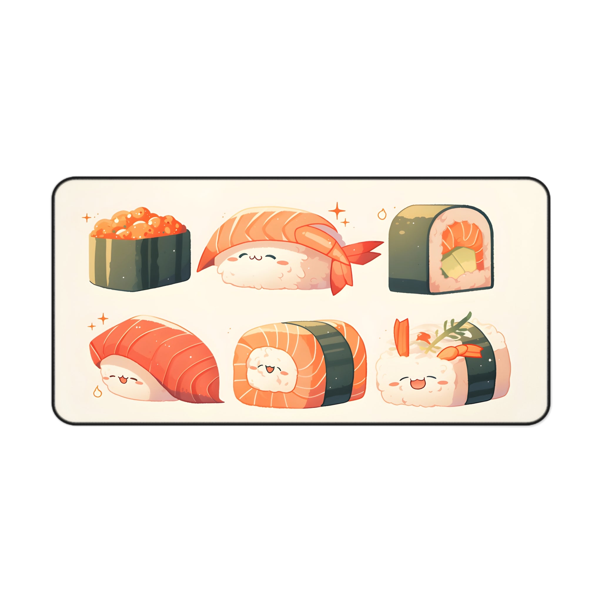 Kawaii Sushi Desk Mat — Cute Sushi Roll Mouse Pad for Office & Gamers