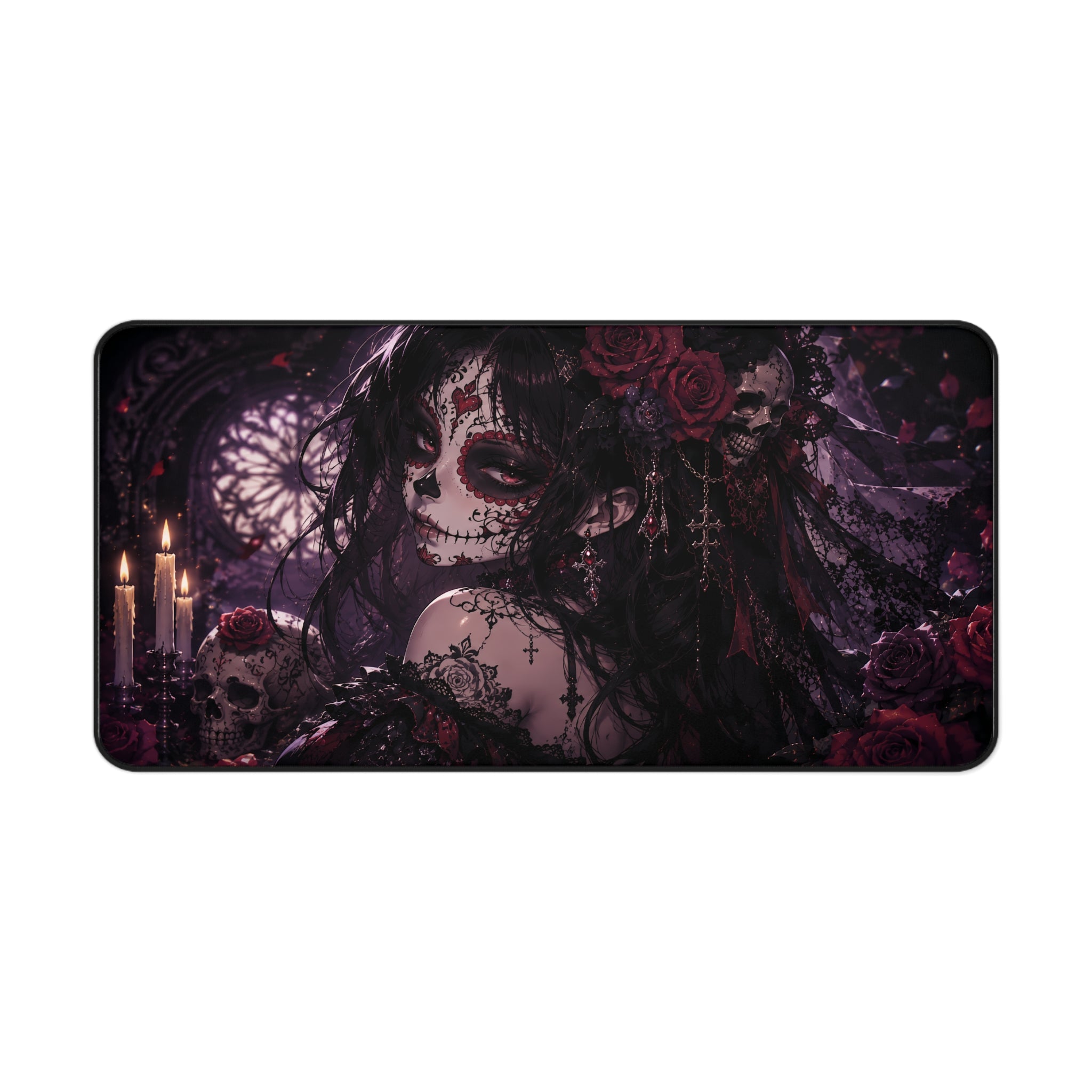 Gothic Día de los Muertos Bride Desk Mat