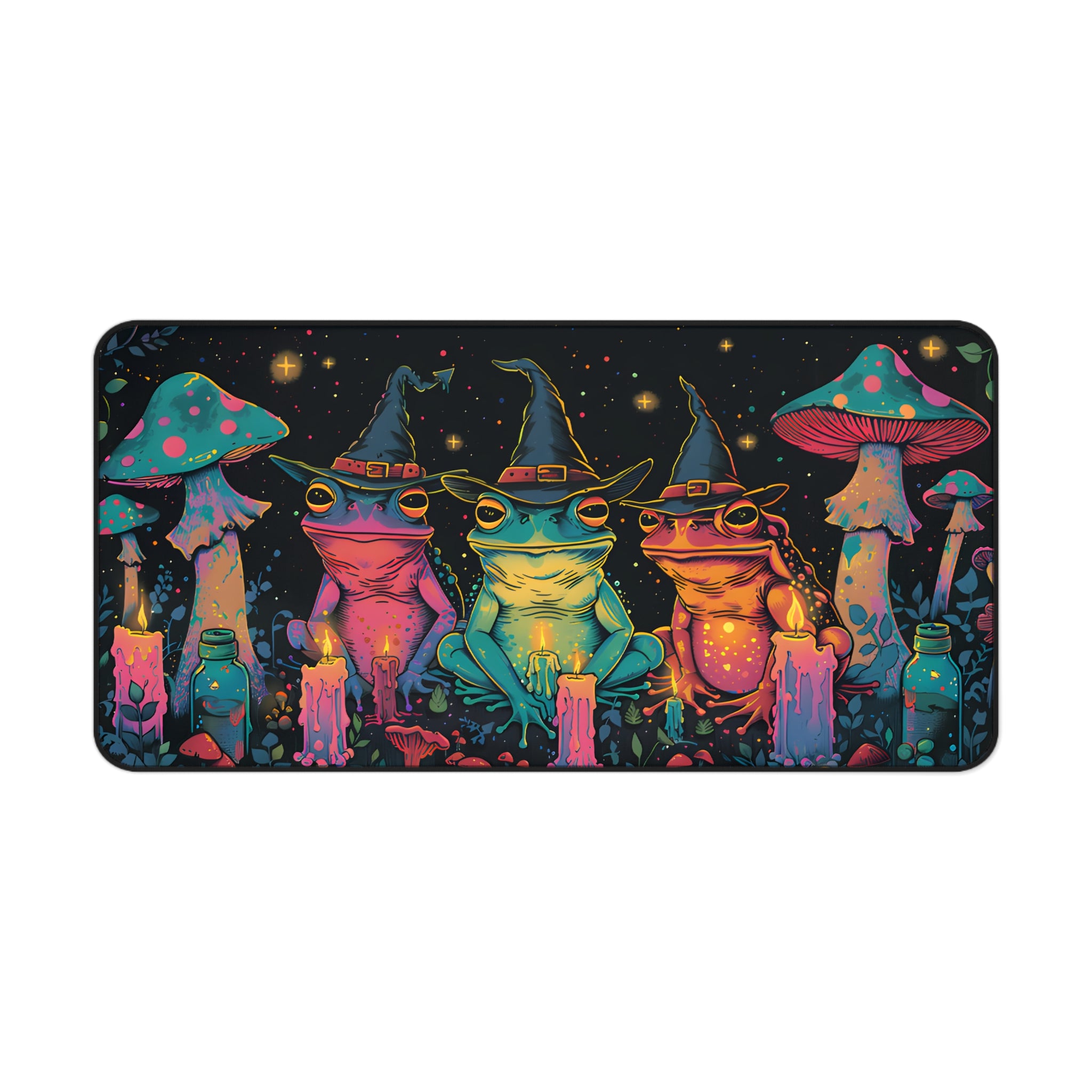 Witchy Frogs Desk Mat