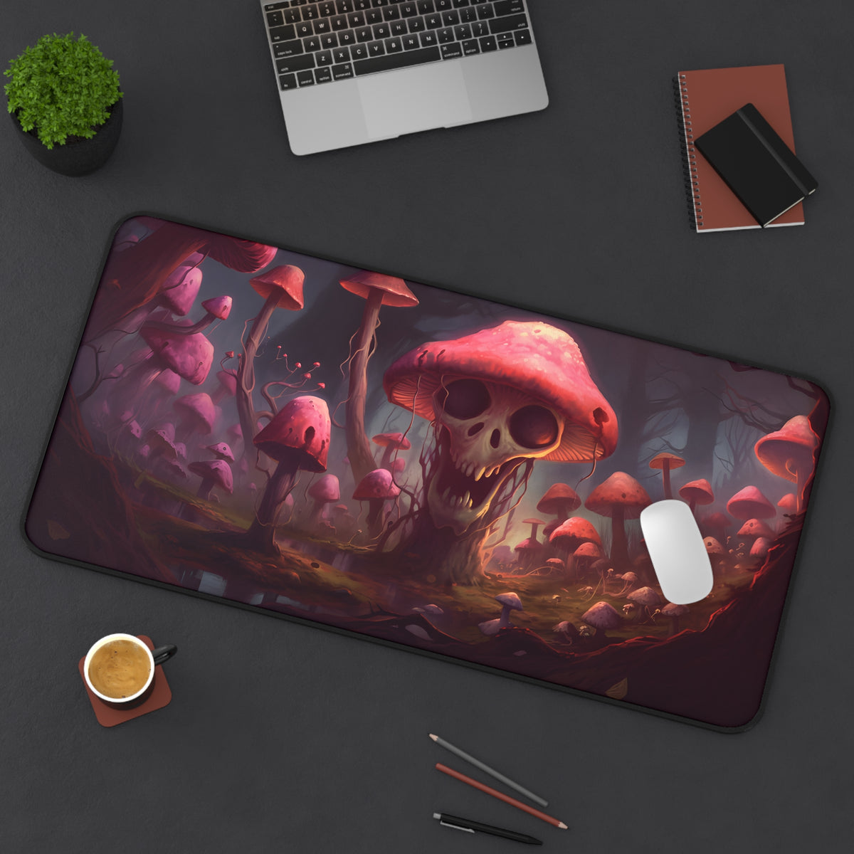 Mushroom Skull Desk Mat