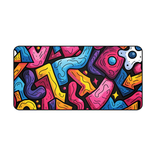 Colorful Graffiti Desk Mat