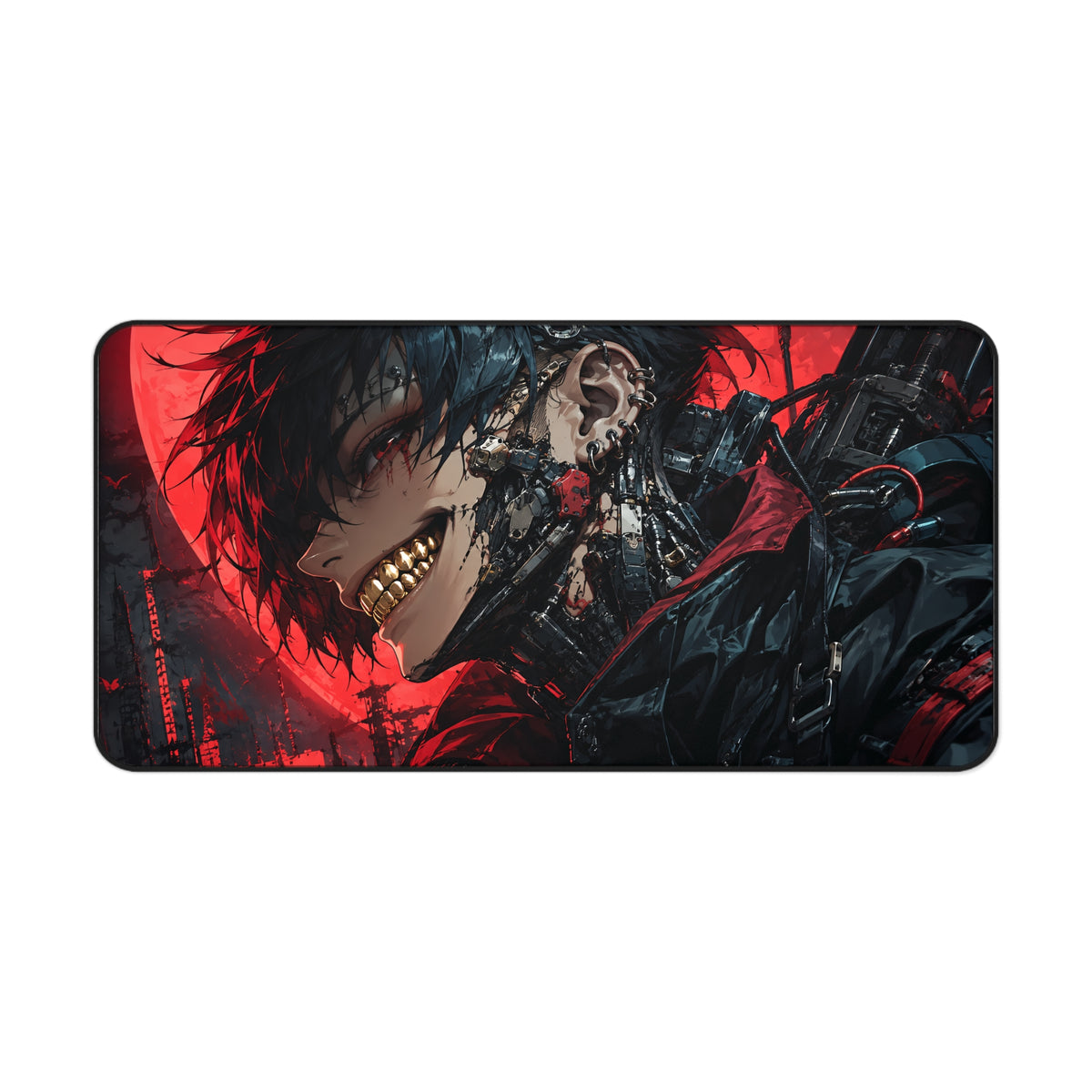 Tokyo Red Cyberpunk Desk Mat
