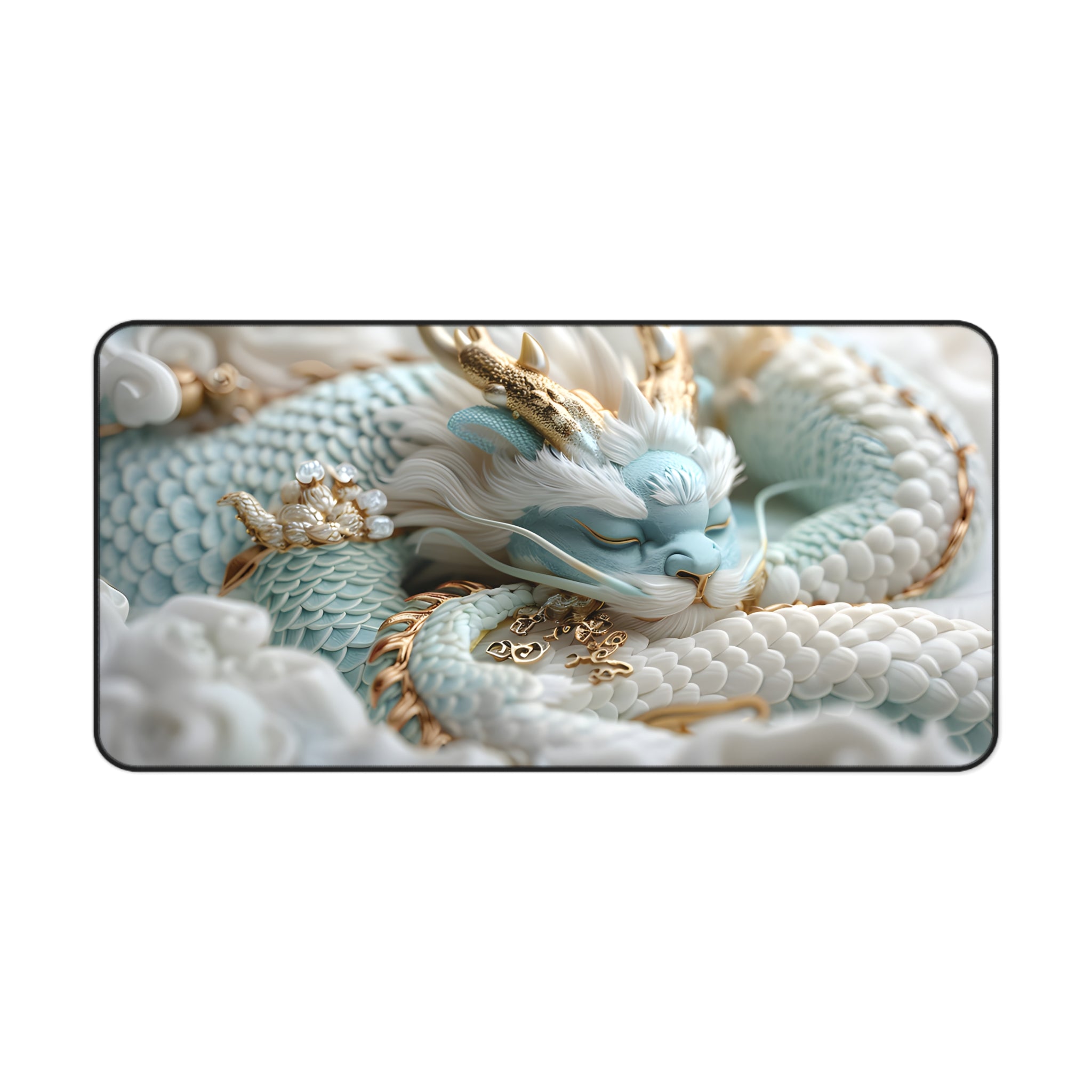 Serene Celestial Dragon Desk Mat