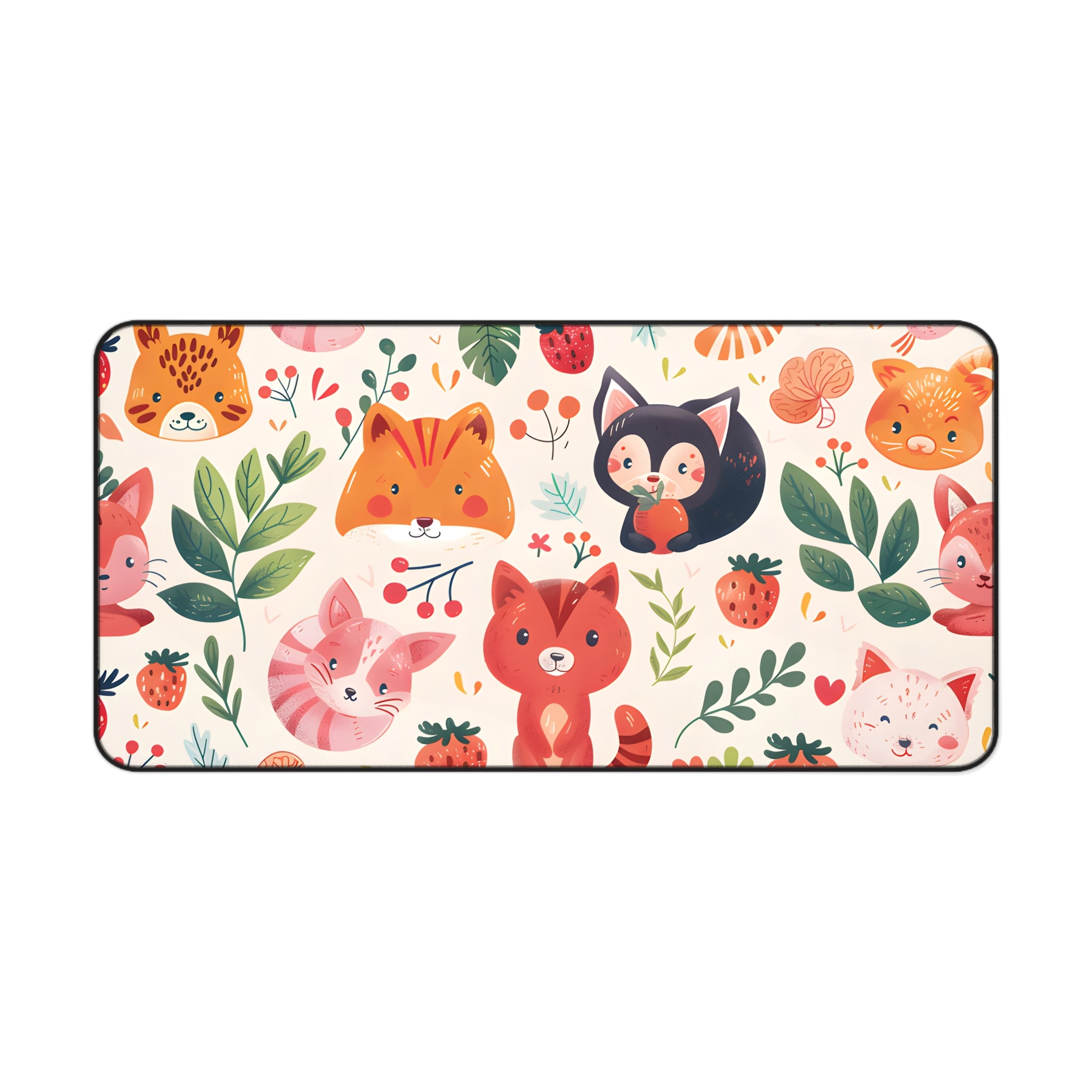 Cute Woodland Animals Desk Mat