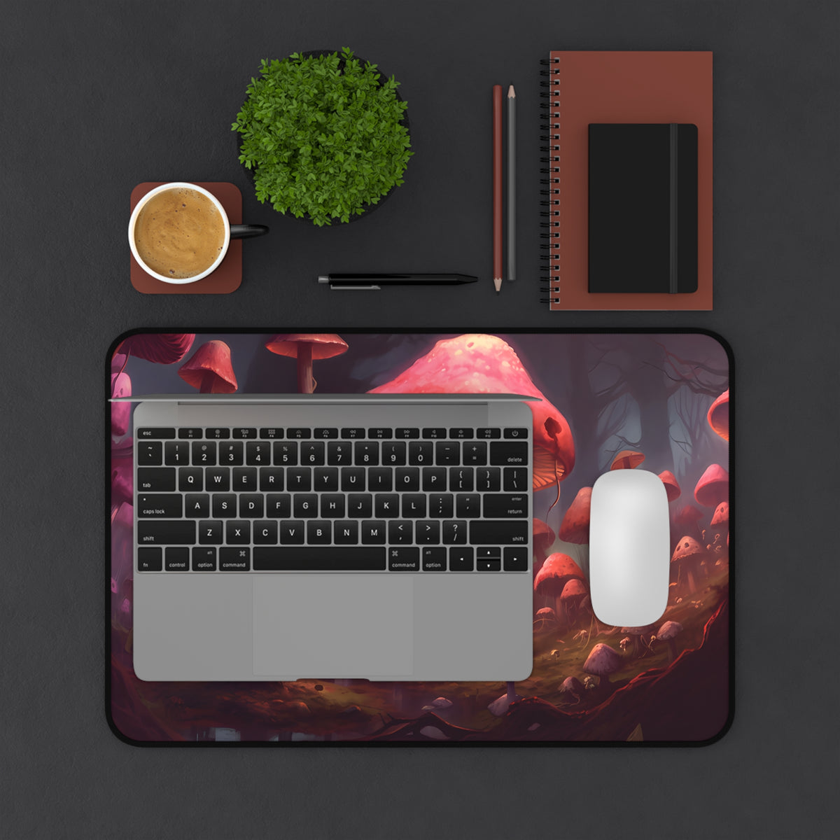 Mushroom Skull Desk Mat