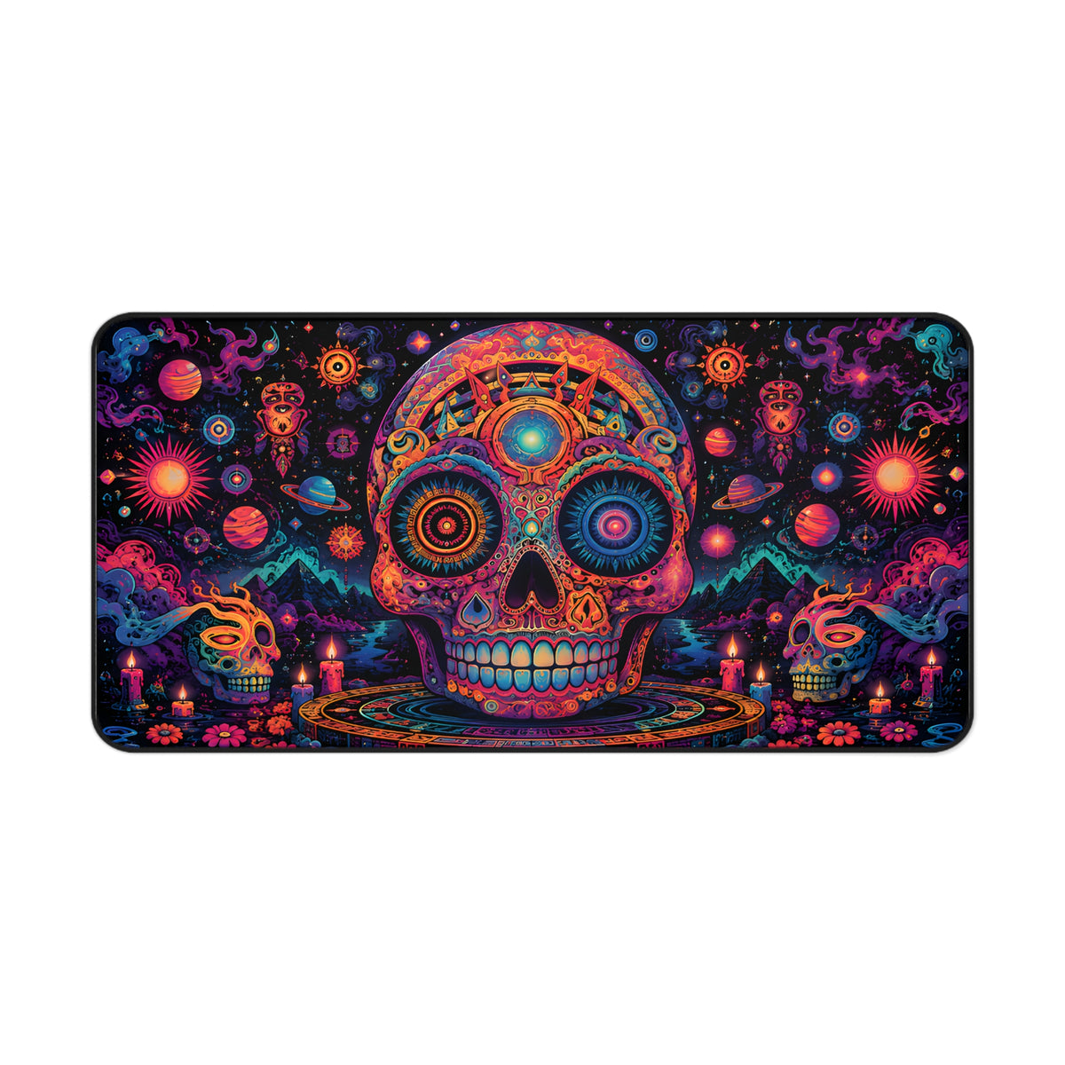 Psychedelic Sugar Skull Desk Mat