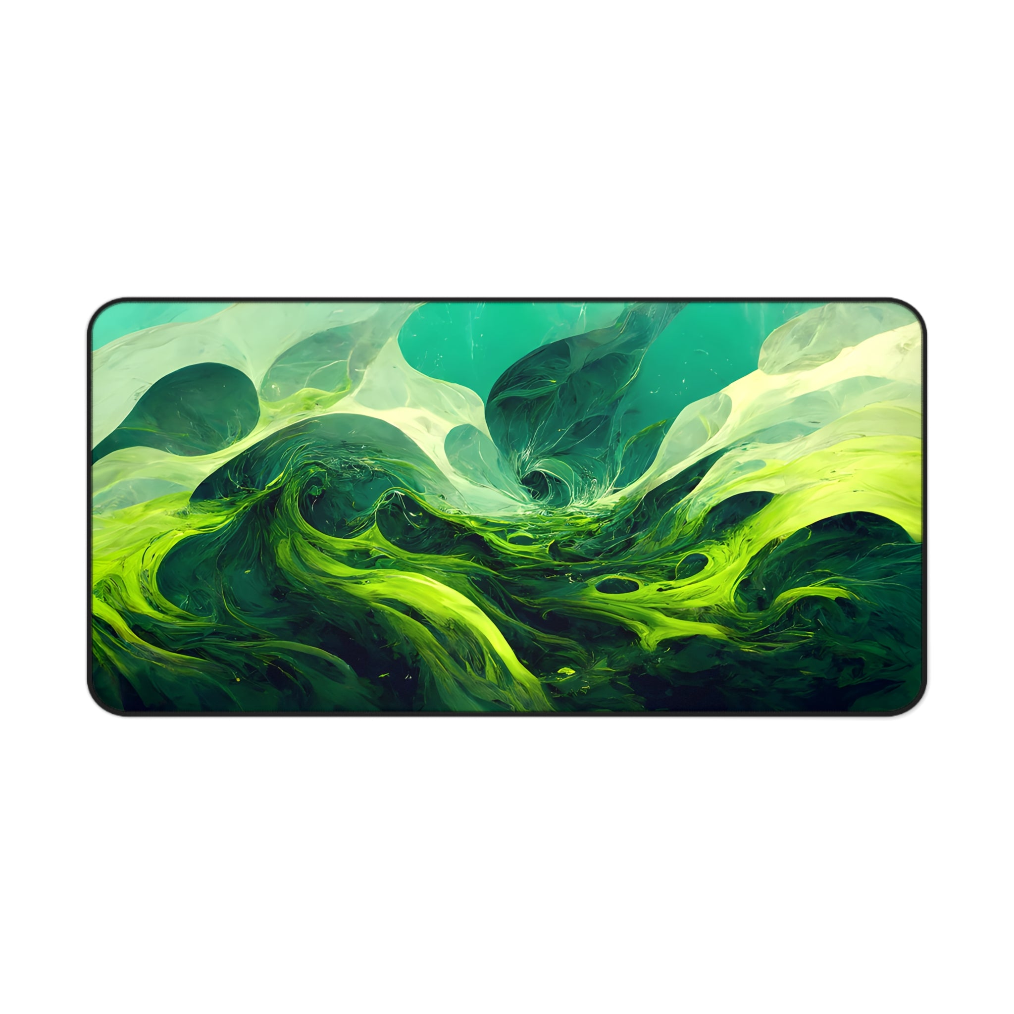 Green Swirl Desk Mat