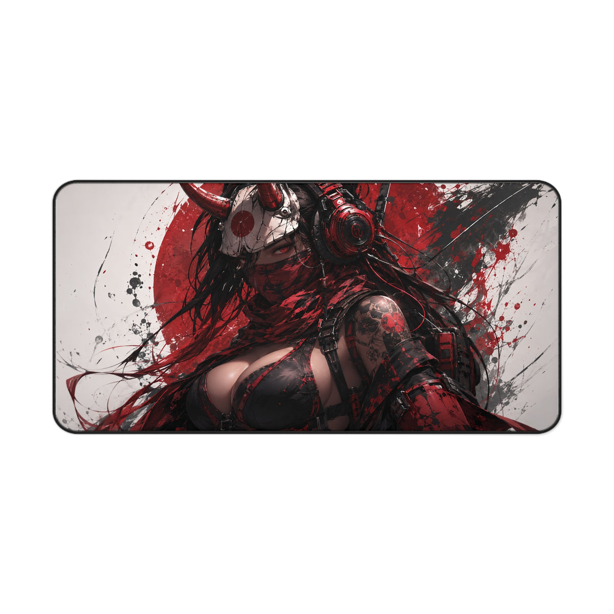 Headphone Samurai Desk Mat