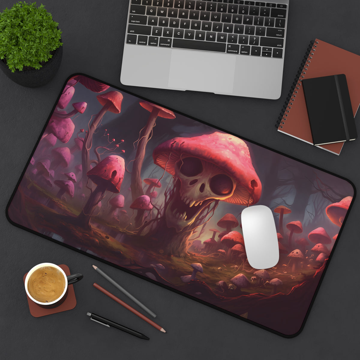 Mushroom Skull Desk Mat
